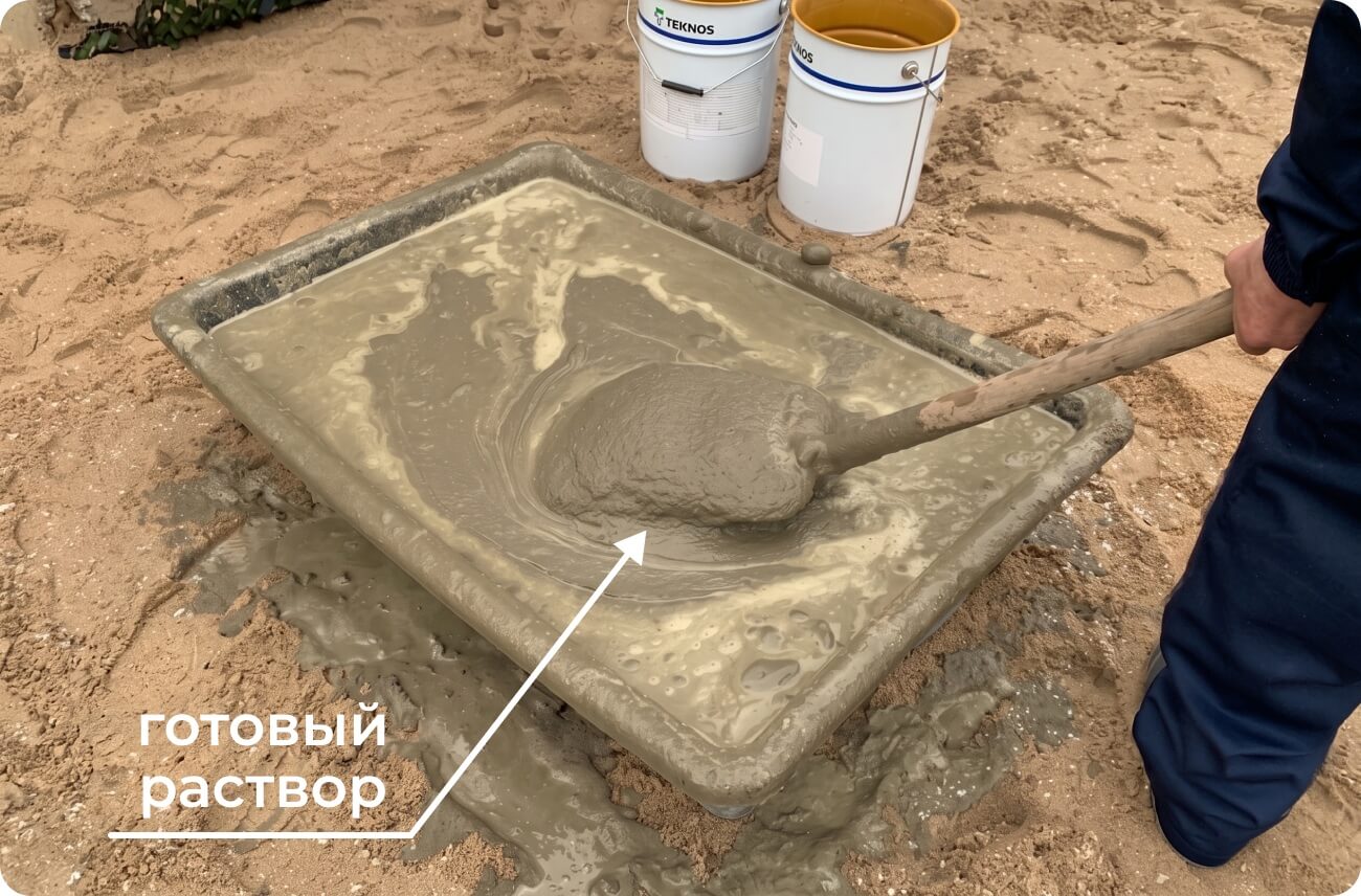 Приготовление цементного раствора